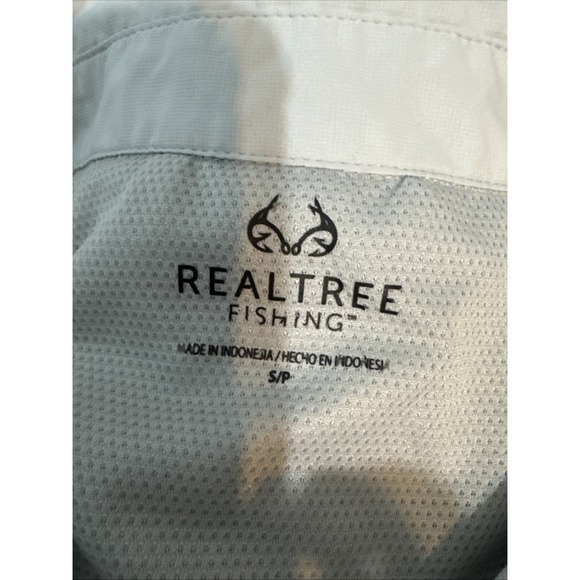 Realtree Fishing Vented Short Sleeve Button Down Shirt Men's Small Gray - Picture 6 of 7